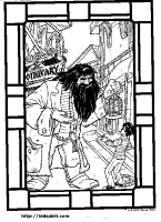 A coloring page of harry potter